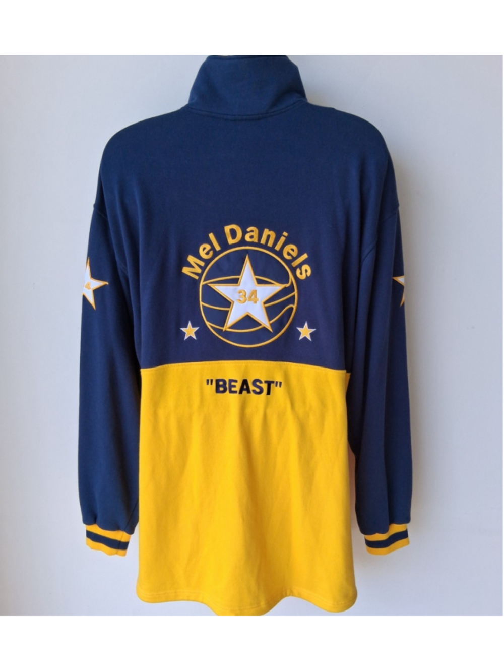 VTG Mel "The Beast" Daniels XL Pacers NBA Warm Up Jacket Unique NWT RARE!